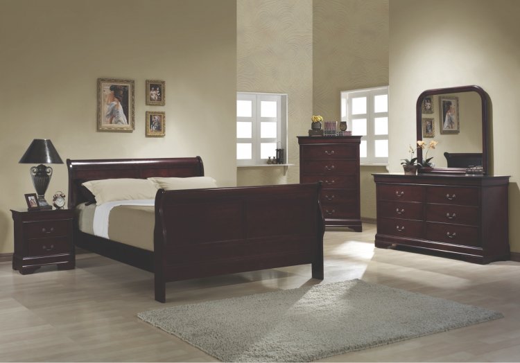 Louis Philippe Traditional Red Brown Full 5-Pc.