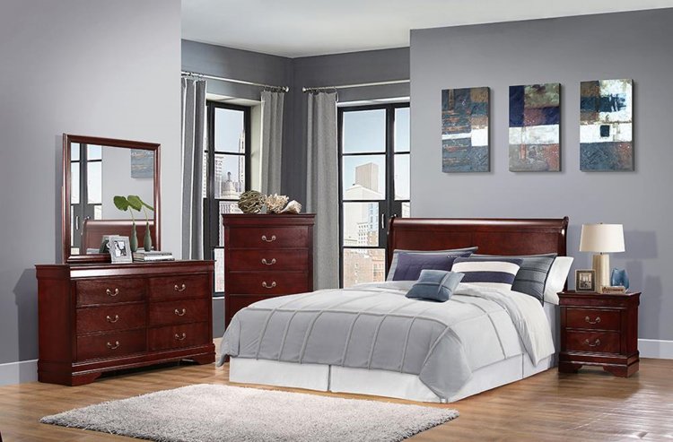 Louis Philippe Wood Headboard [222411KEH] - $209.00 : Furniture and More, Discount Furniture and ...
