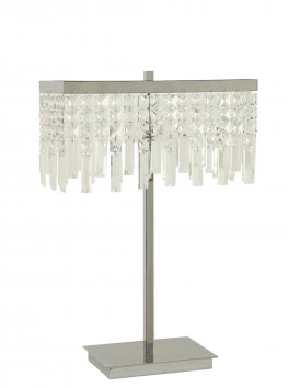 Transitional Dropped Crystal Table Lamp
