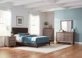 Boyd Upholstered Brown Full Bed