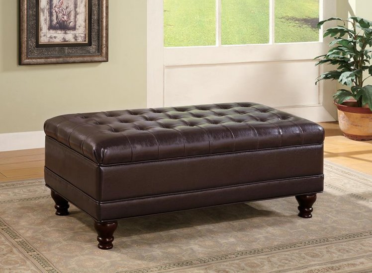 Casual Dark Brown Ottoman [501041] - $449.00 : Furniture and More ...