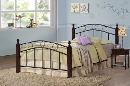 Kyan Twin Wood and Metal Bed