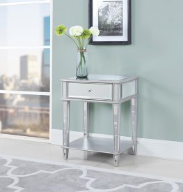 Contemporary Mirrored Accent Table