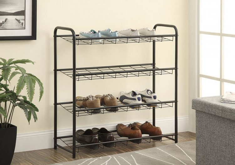 Transitional Black Shoe Rack [950031] - $89.00 : Furniture and More ...