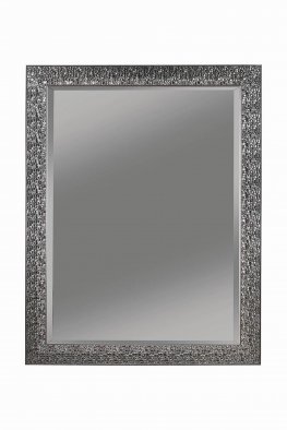 Transitional Black Mosaic Square Mirror