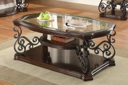 Occasional Traditional Dark Brown Coffee Table