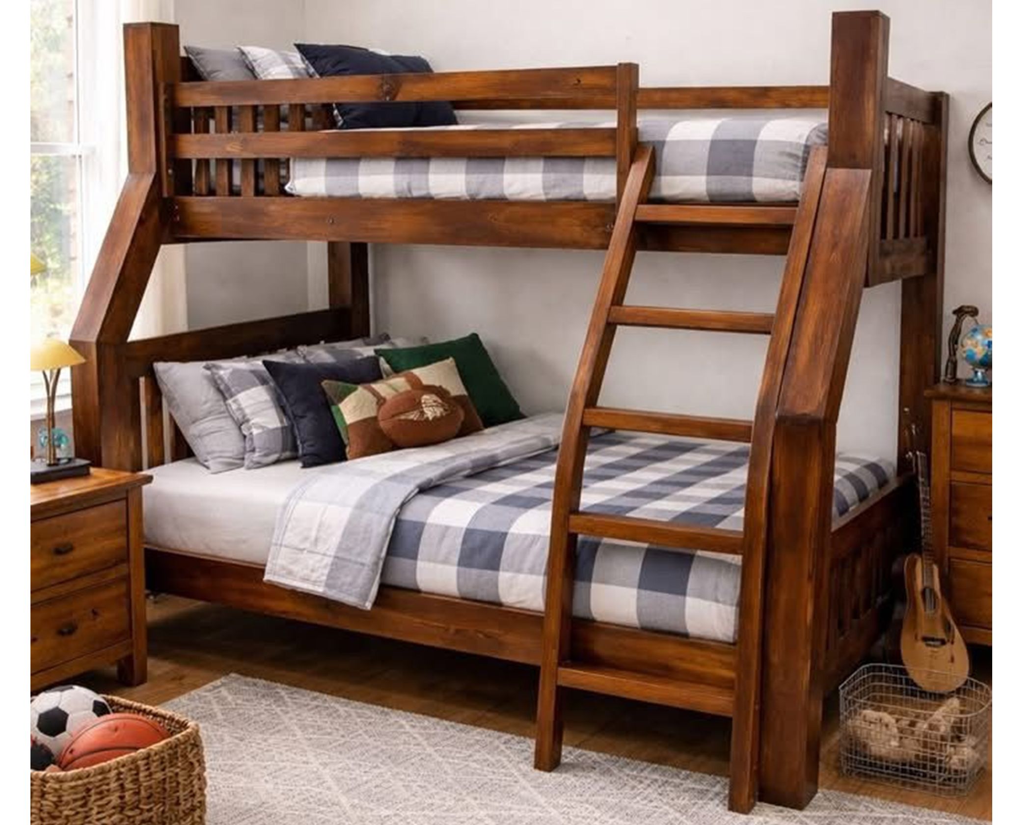 Bunk Twin/Full Walnut (3 in Stock) (image for) Bunk Twin/Full Walnut (3 in Stock)