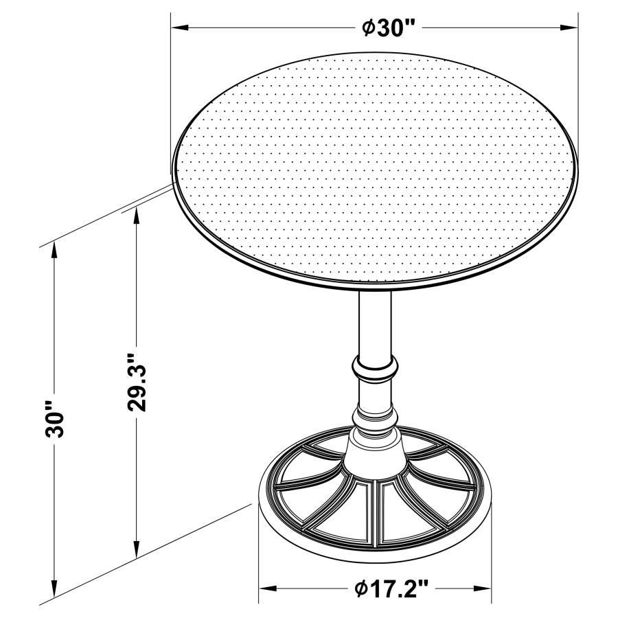 (image for) Oswego Round 30-inch Bistro Dining Table Bronze