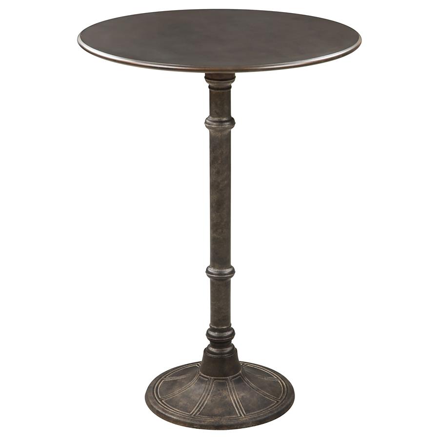 (image for) Oswego Round 30-inch Pub Height Bistro Bar Table Dark Russet