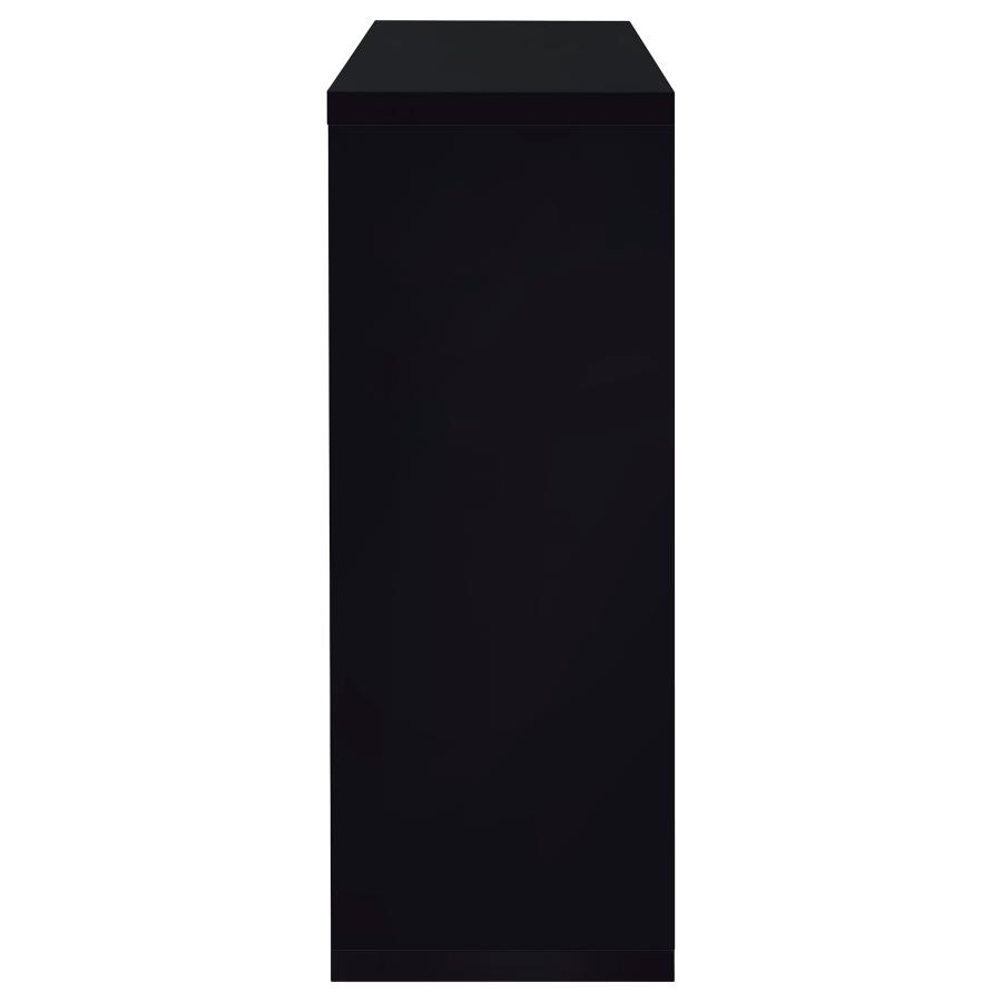 (image for) Prescott Rectangular Home Wine Table Black High Gloss