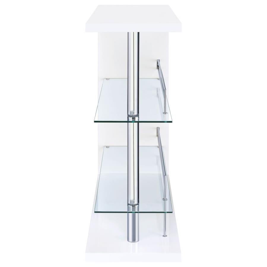 (image for) Prescott Rectangular Home Bar Table White High Gloss