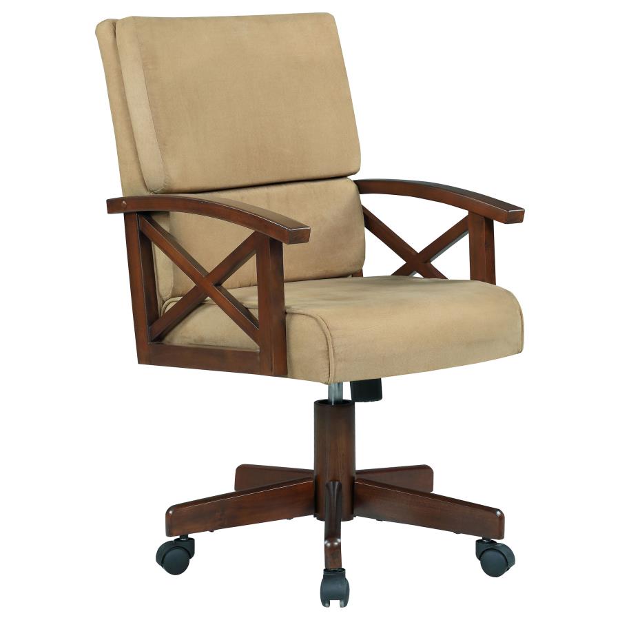 (image for) Marietta Upholstered Swivel Dining and Game Chair Tobacco