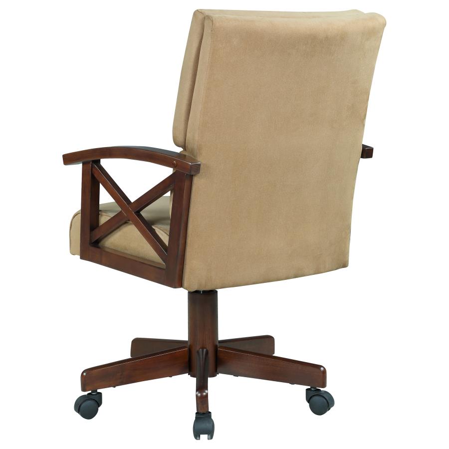 (image for) Marietta Upholstered Swivel Dining and Game Chair Tobacco