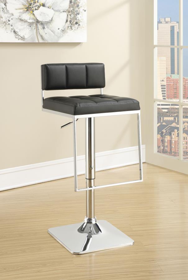 (image for) Alameda Adjustable Bar Stool Chrome and Black