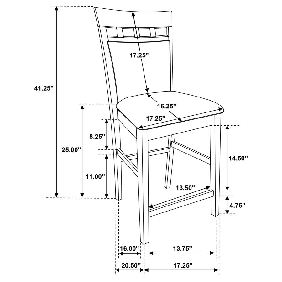 (image for) Gabriel Closed Back Counter Chair Cappuccino (Set of 2)