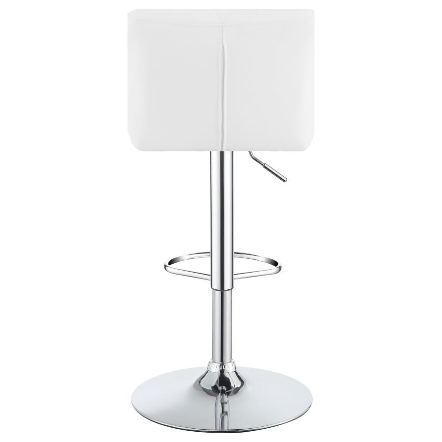 (image for) Berrington Upholstered Adjustable Bar Stool White (Set of 2)