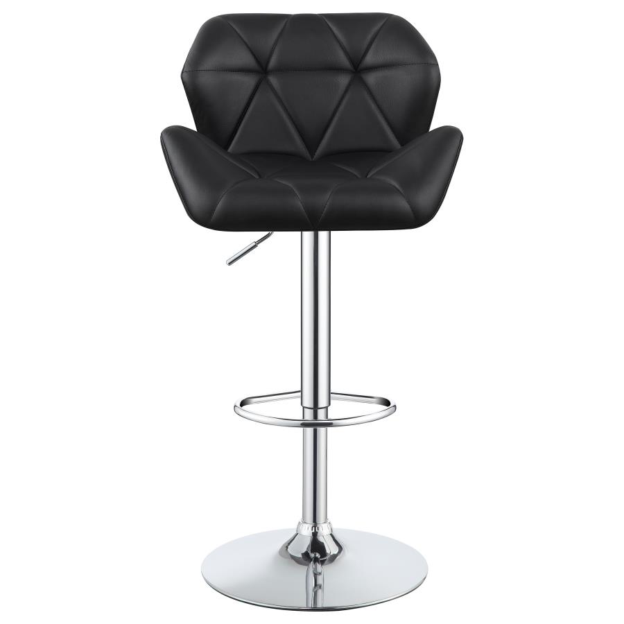 (image for) Berrington Upholstered Adjustable Bar Stool Black (Set of 2)