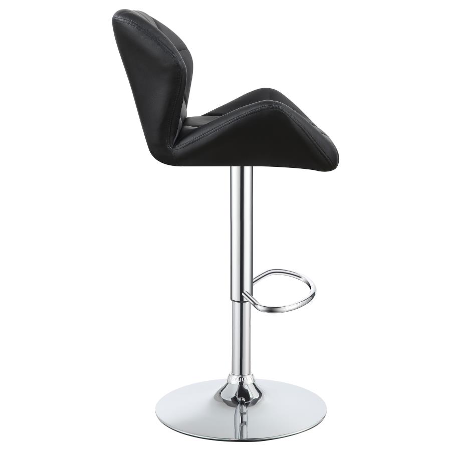 (image for) Berrington Upholstered Adjustable Bar Stool Black (Set of 2)