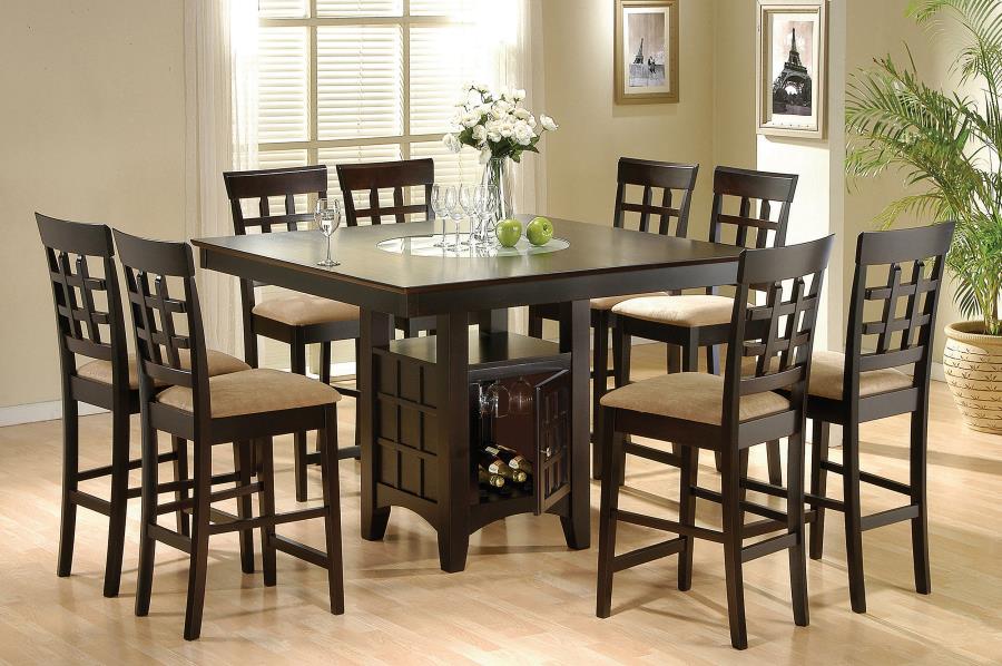 (image for) Gabriel 9-piece Square Counter Height Dining Set Cappuccino