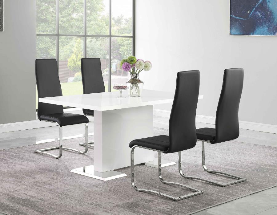 (image for) Montclair Upholstered Dining Side Chair Black (Set of 4)