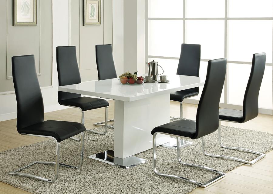 (image for) Montclair Upholstered Dining Side Chair Black (Set of 4)