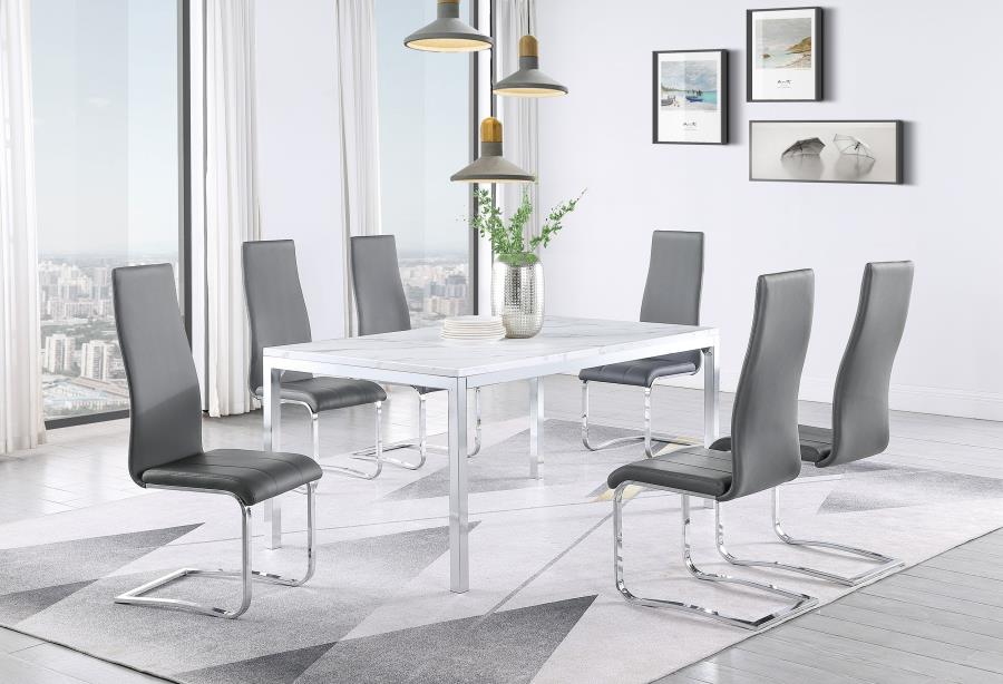 (image for) Montclair Upholstered Dining Side Chair Grey (Set of 4)