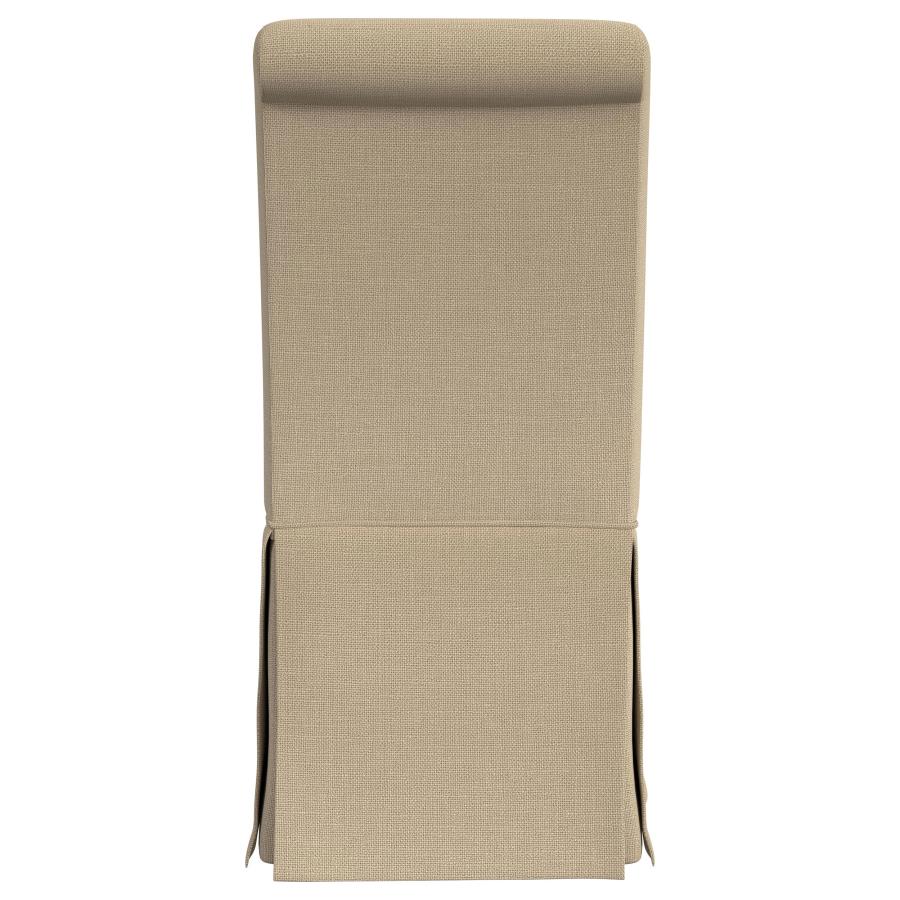 (image for) Shawna Upholstered Skirted Dining Chair Khaki (Set of 2)