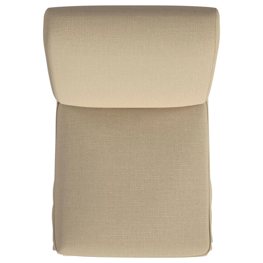 (image for) Shawna Upholstered Skirted Dining Chair Khaki (Set of 2)