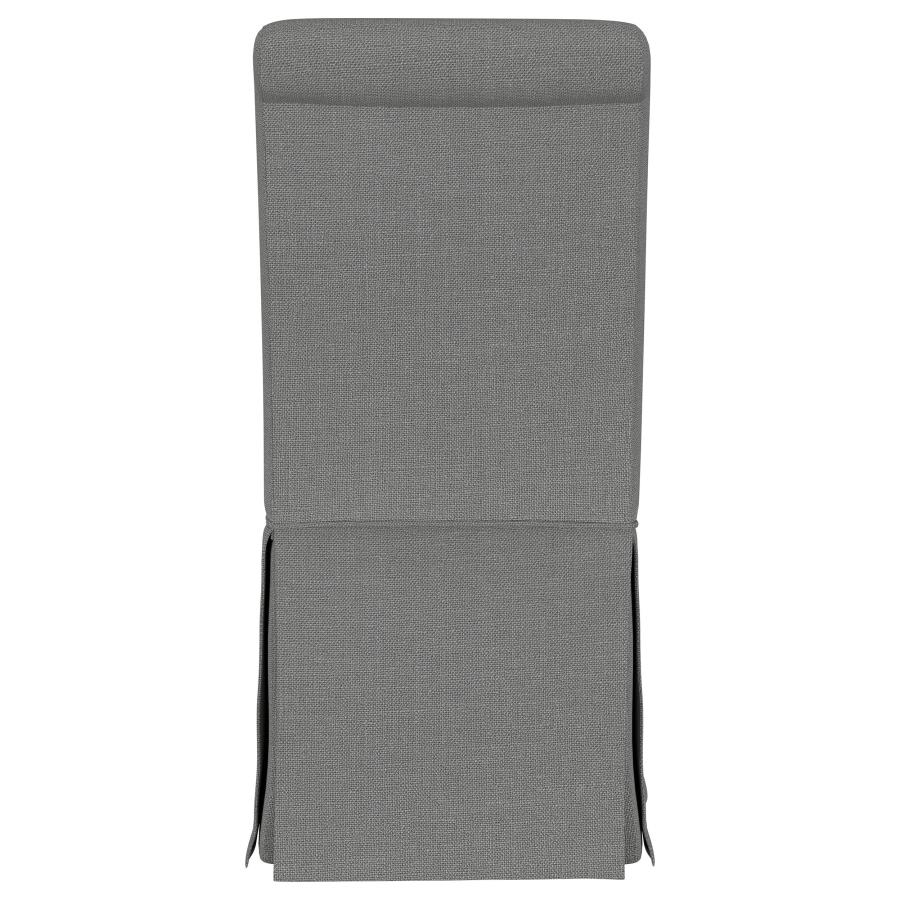 (image for) Shawna Upholstered Skirted Dining Chair Gray (Set of 2)