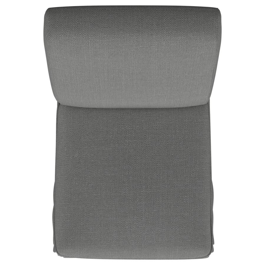 (image for) Shawna Upholstered Skirted Dining Chair Gray (Set of 2)