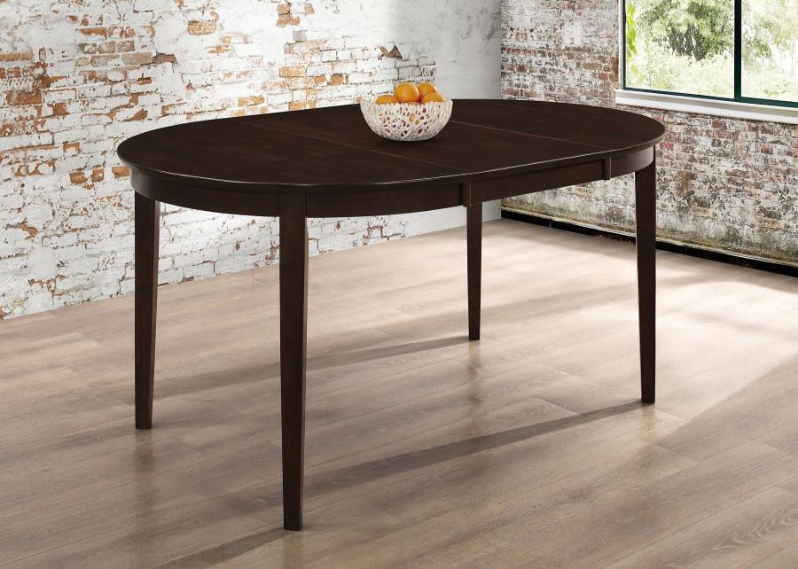 (image for) Gabriel Oval 60-inch Extension Leaf Dining Table Cappuccino