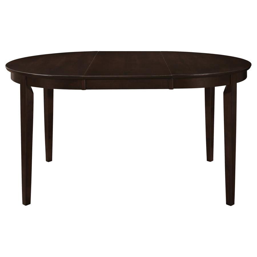 (image for) Gabriel Oval 60-inch Extension Leaf Dining Table Cappuccino