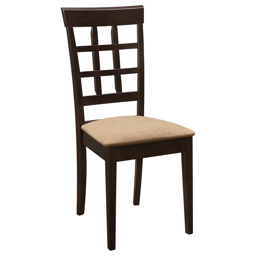 (image for) Gabriel Lattice Back Dining Side Chair Cappuccino (Set of 2)