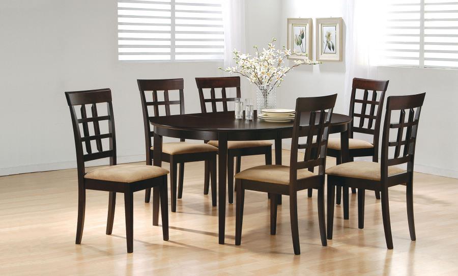 (image for) Gabriel Lattice Back Dining Side Chair Cappuccino (Set of 2)