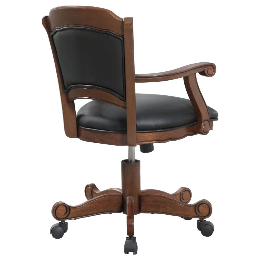 (image for) Turk Upholstered Swivel Dining and Game Chair Tobacco