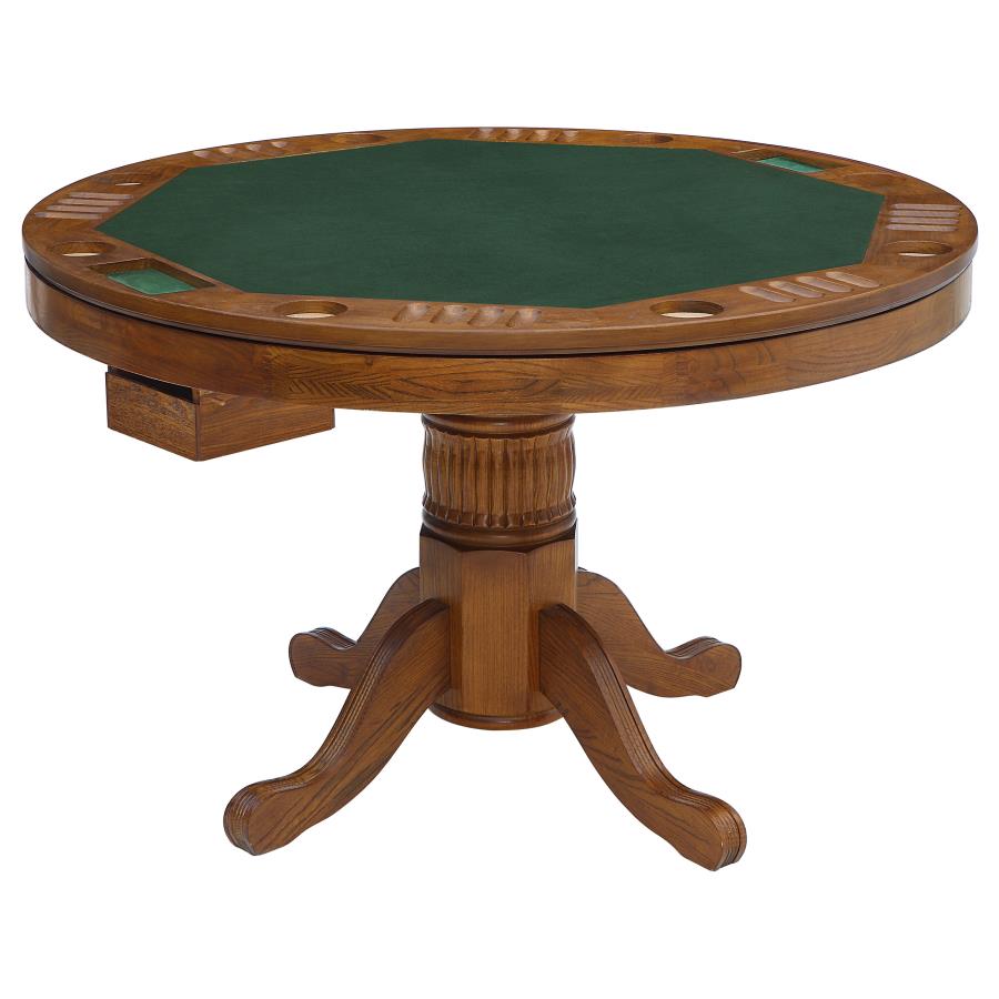 (image for) Mitchell Round Dining and Billiard Poker Game Table Amber