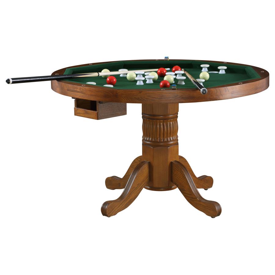 (image for) Mitchell Round Dining and Billiard Poker Game Table Amber