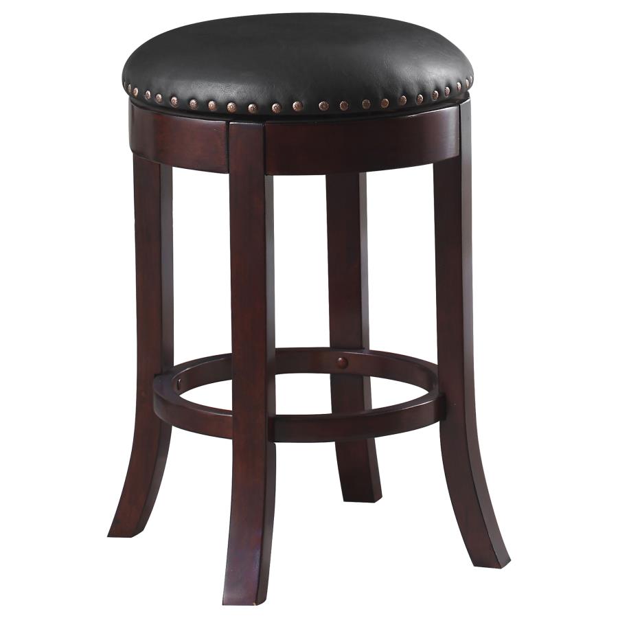 (image for) Aboushi Backless Swivel Counter Stool Brown (Set of 2)