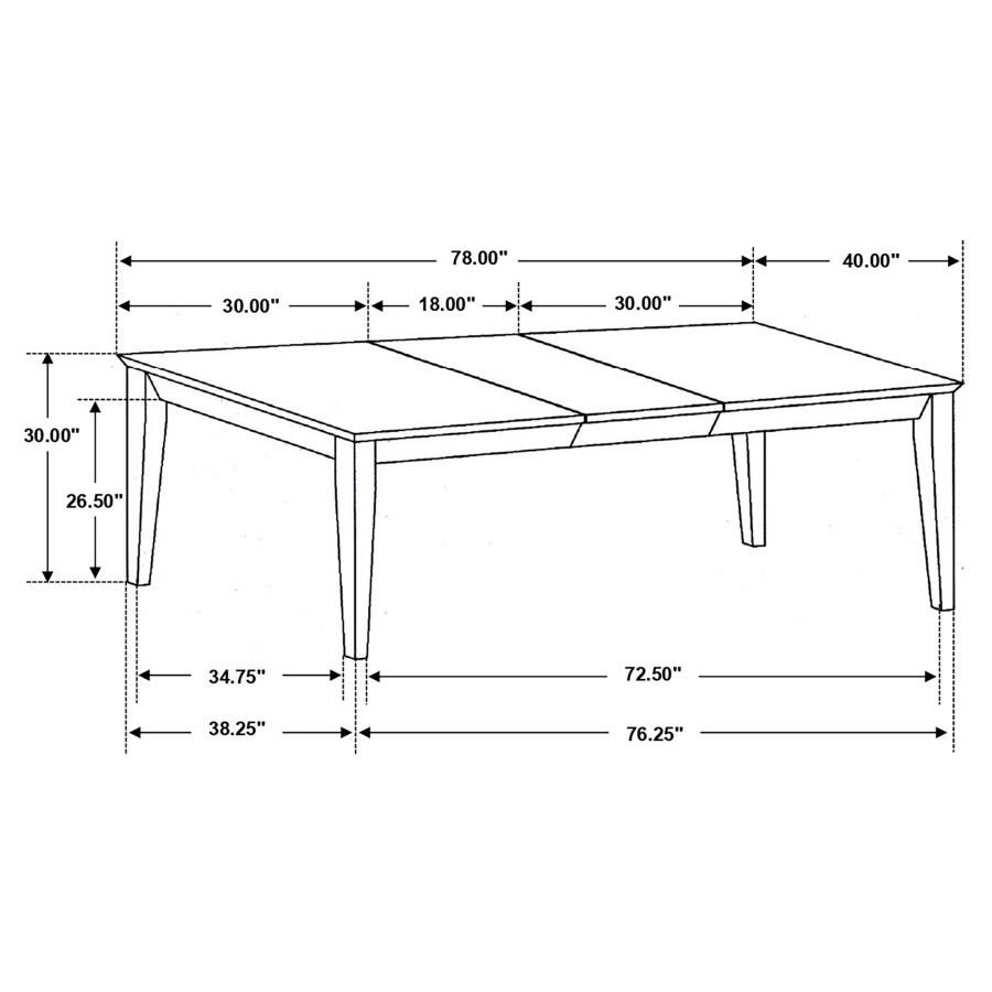 (image for) Louise 5-piece Rectangular Extension Leaf Dining Set Black