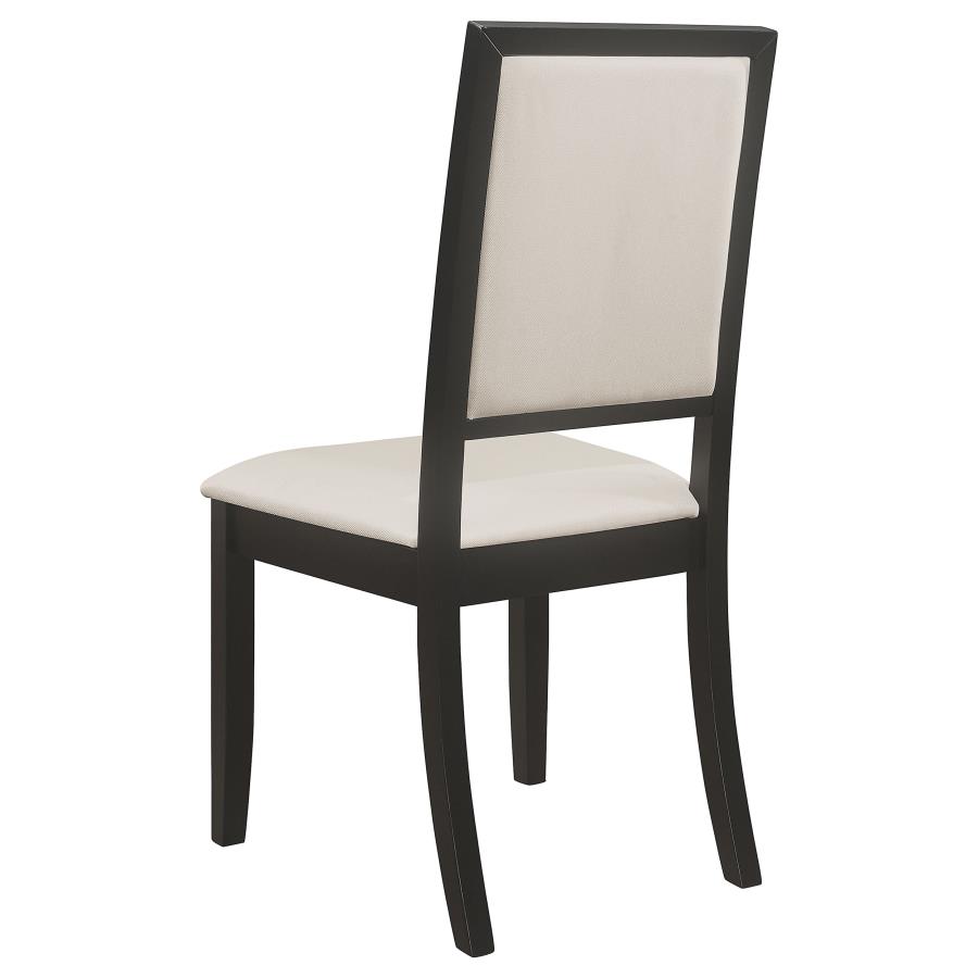 (image for) Louise Upholstered Wood Dining Side Chair Black (Set of 2)