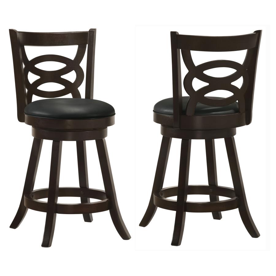 (image for) Calecita Wood Swivel Counter Stool Cappuccino (Set of 2)