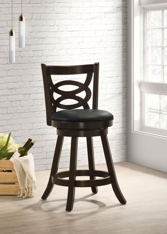 (image for) Calecita Wood Swivel Counter Stool Cappuccino (Set of 2)