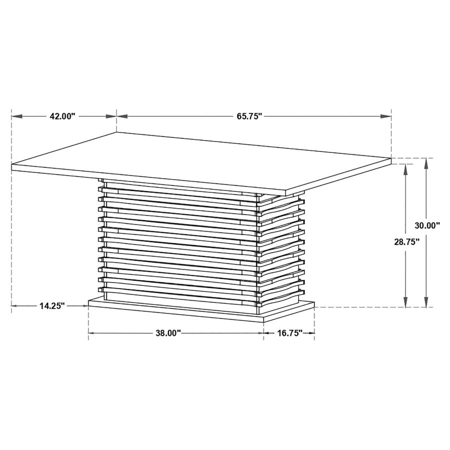 (image for) Stanton 7-piece Rectangular Dining Table Set Grey