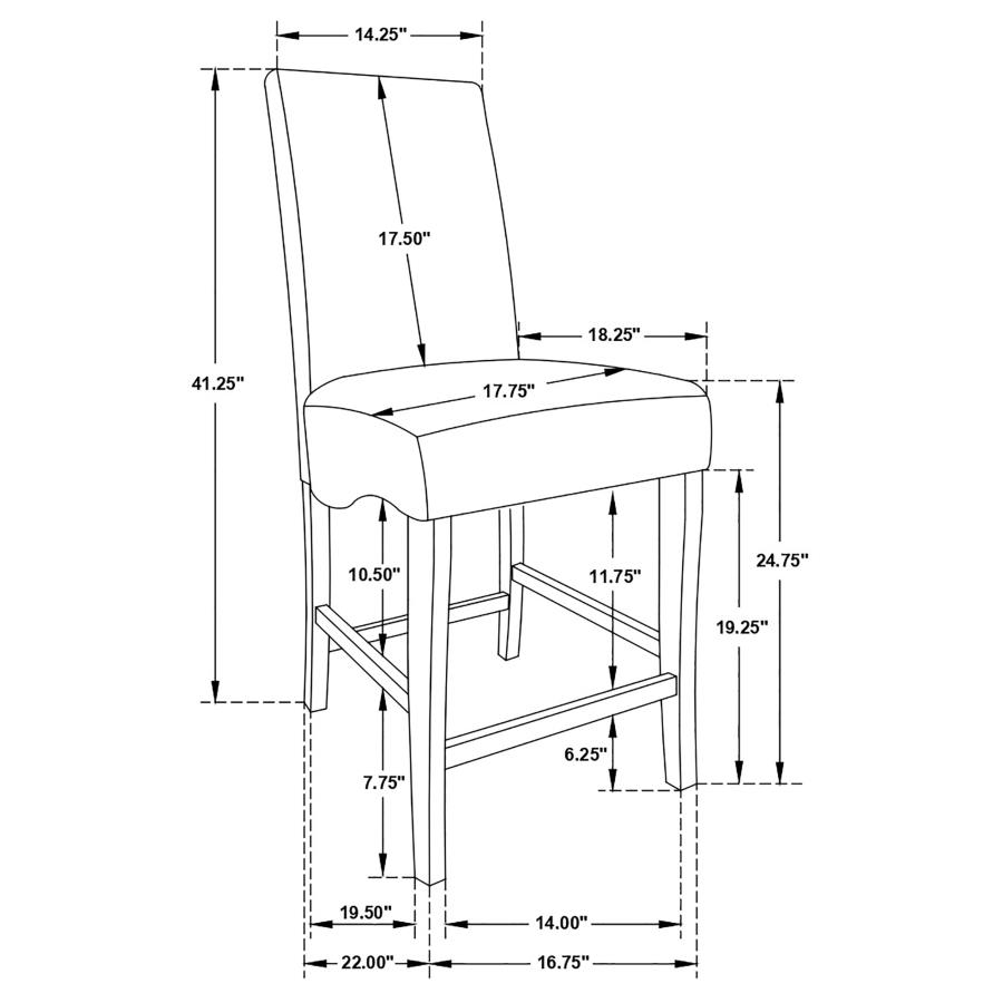 (image for) Stanton 5-piece Square Counter Height Dining Table Set Grey