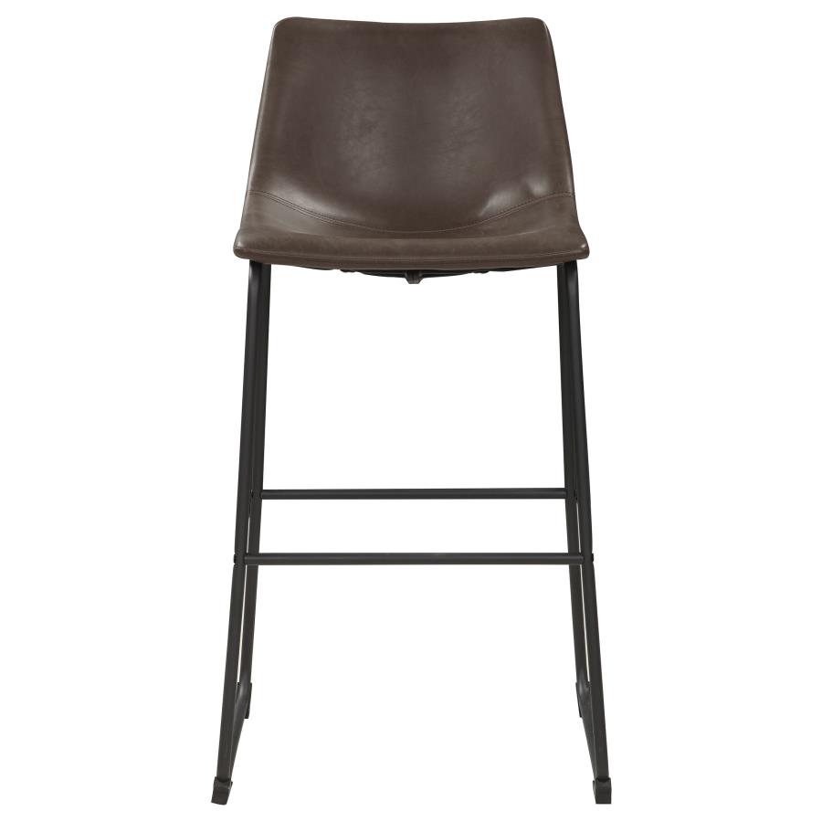 (image for) Michelle Upholstered Bar Chair Brown (Set of 2)