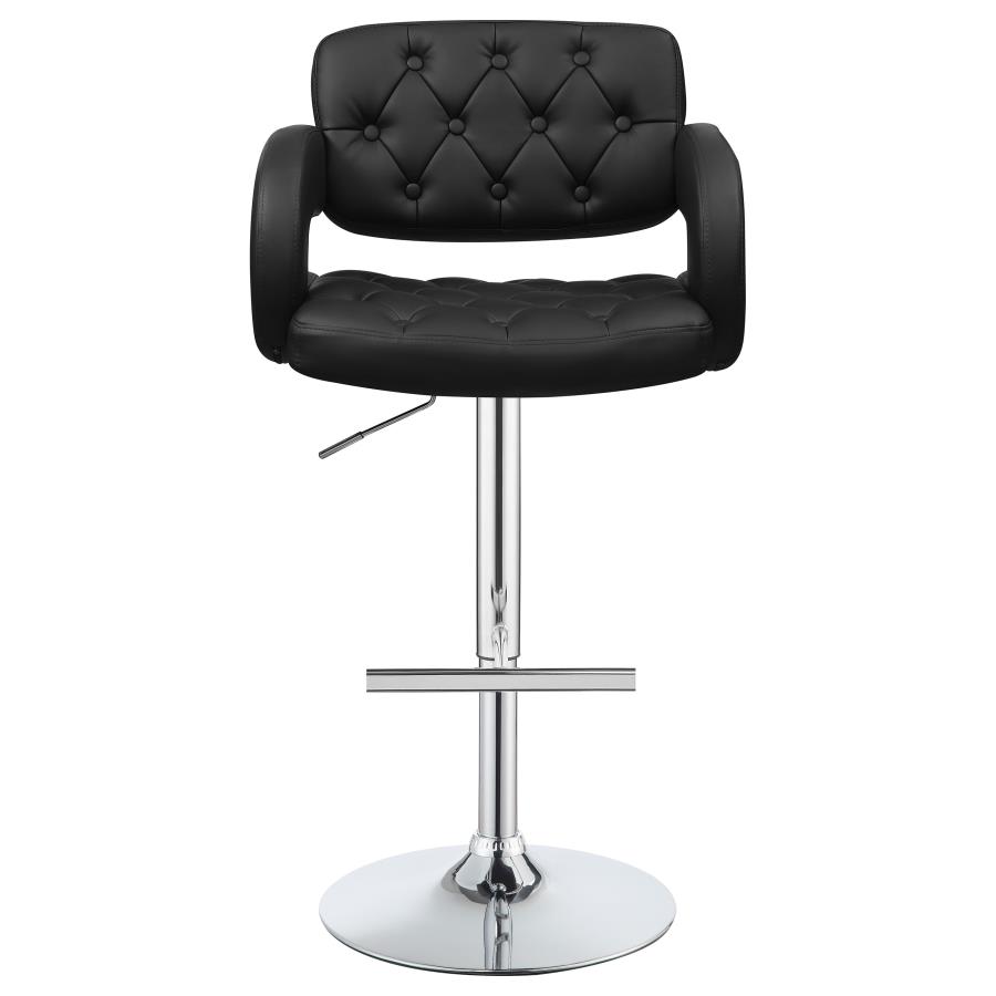 (image for) Brandi Adjustable Bar Stool Black and Chrome