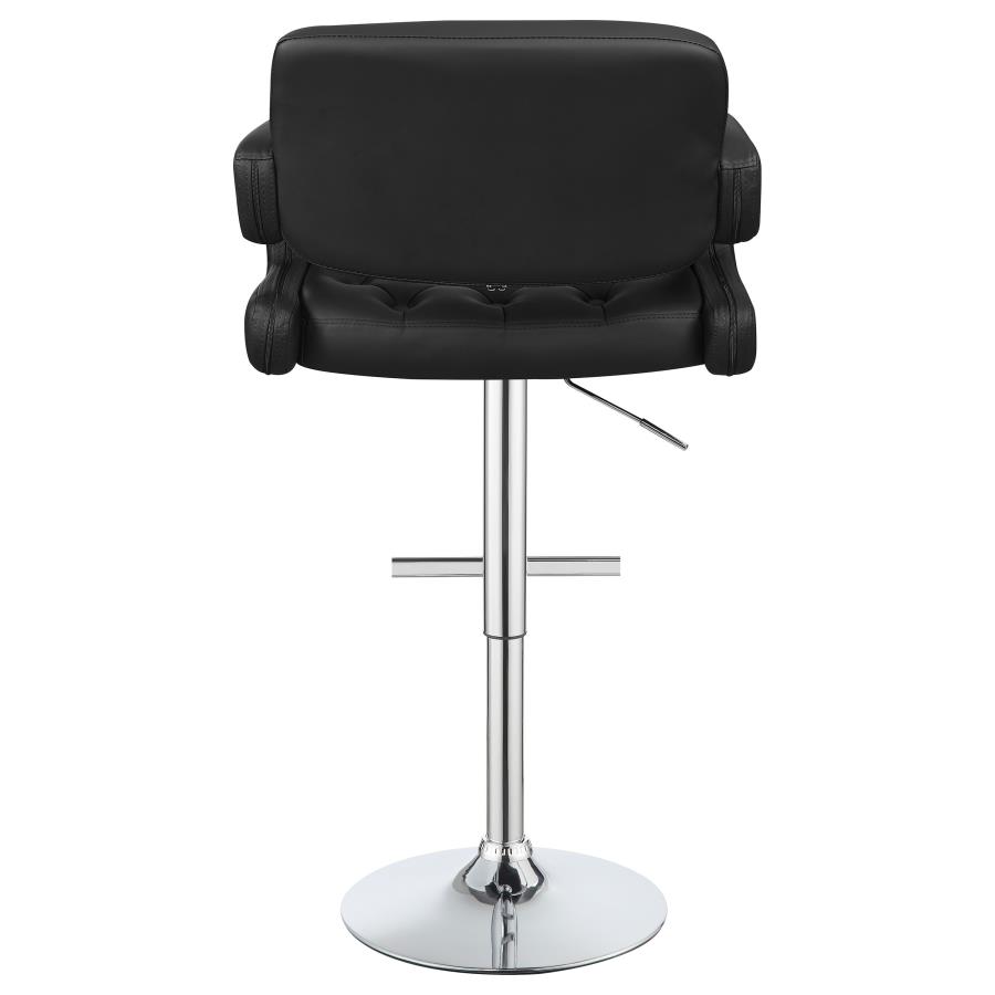 (image for) Brandi Adjustable Bar Stool Black and Chrome