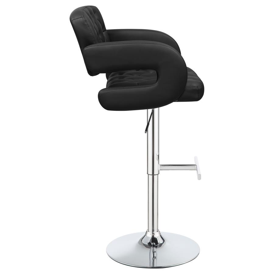 (image for) Brandi Adjustable Bar Stool Black and Chrome