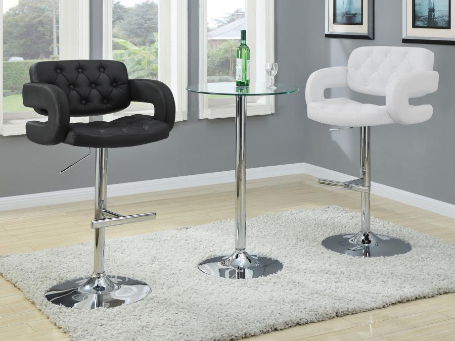 (image for) Brandi Adjustable Bar Stool Black and Chrome