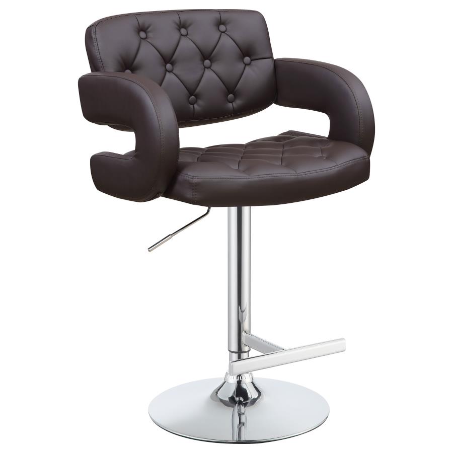 (image for) Brandi Adjustable Bar Stool Chrome and Brown